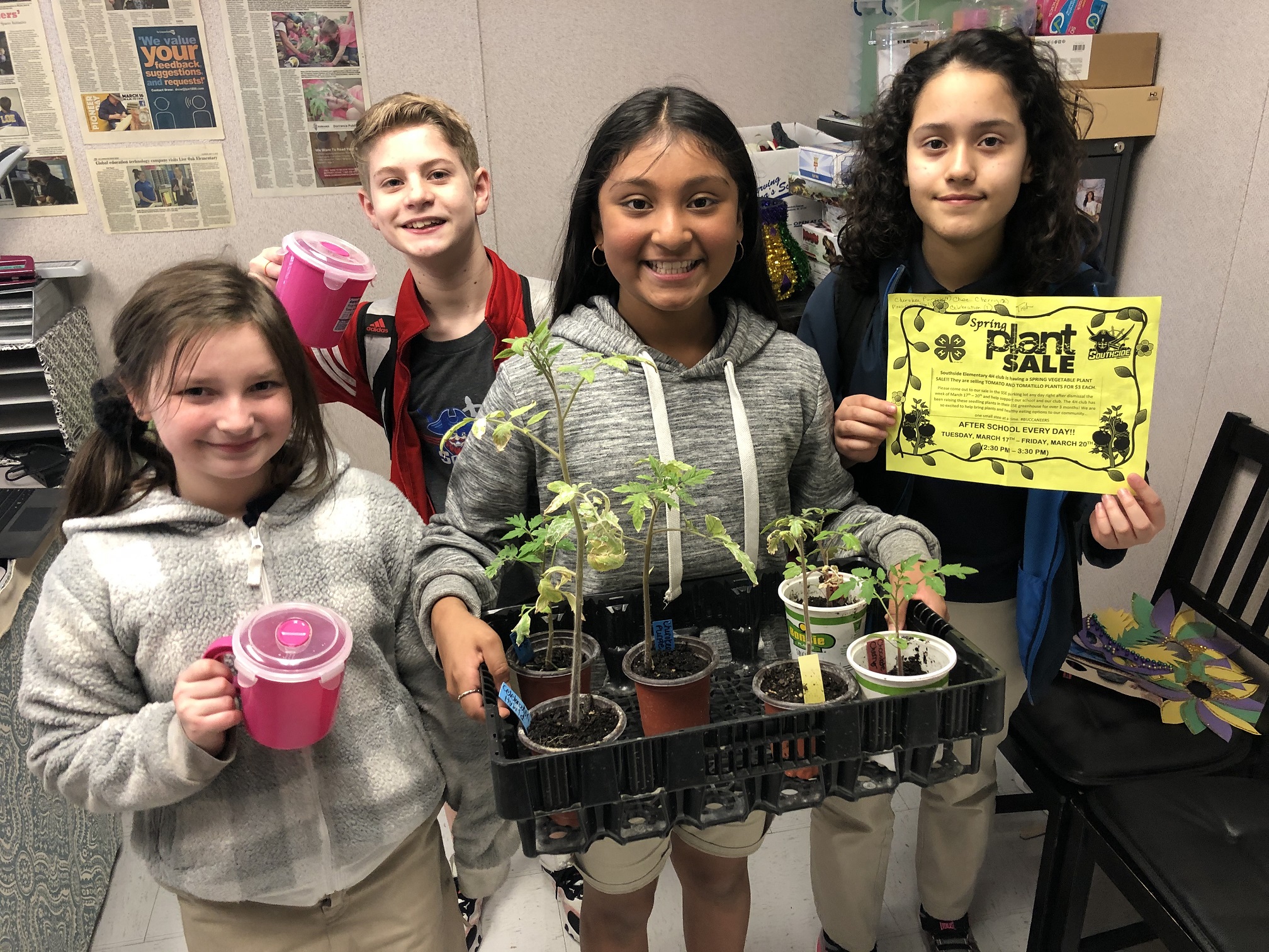 4-H Students showing off their plantsjpg